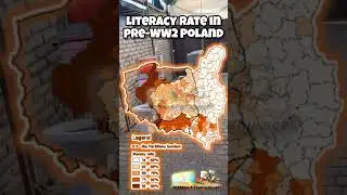 Literacy rate in pre-WW2 Poland #europe #mapper #map  #mapping #geography #ww1 #ww2