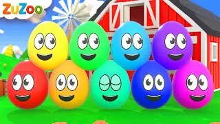 Aprender Colores y Números | Huevos de Colores en la Granja | Canciones Infantiles ZuZoo en Español