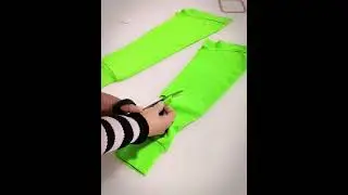 Cut a pair of winter gloves from a discarded warm sleeve
