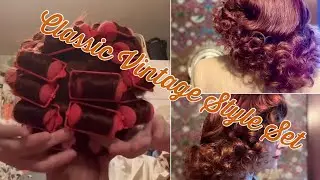 Classic Vintage Curls: Semi-wet Sponge Roller Set Tutorial ￼
