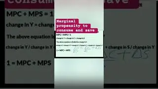 Marginal propensity to consume and save | Income and employment #shorts #income #save #consume