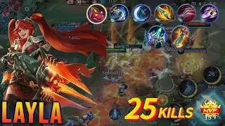 Unstoppable Layla! 25 Kills Carry 😱 | Mobile Legends Beast Mode #mlbb