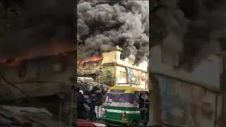 Massive fire at Park Show House, Park Circus, Kolkata