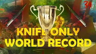 Cold War Zombies DAY 1 KNIFE ONLY WORLD RECORD! (Call Of Duty - Die Maschine)