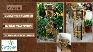Eco friendly Handcrafted Cane Bamboo Plant Stand for Indoor Plants|Indoor Outdoor Gardening Kit