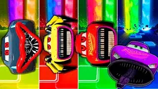 Giant mcqueen eater 🆚 Jackson storm eater 🆚 McQueen Eater  🆚 Mcqueen spider | Tiles hop