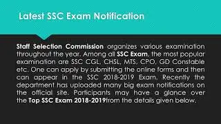 Latest SSC Exam Notification 2018-19: Online Application Form For Selection POst