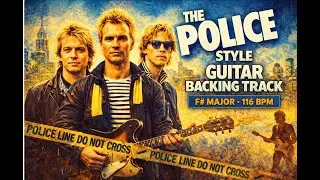 The police style guitar backing track 116 BPM F sharp major
