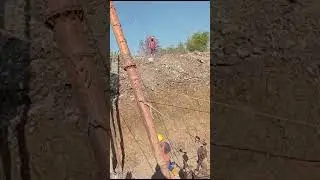 pemancangan mini pile ukuran 20x20 menggunakan alat labrang...