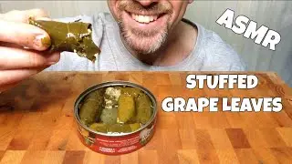 ASMR TRYING STUFFED GRAPE LEAVES FOR THE FIRST TIME  *WHISPERING*  🍃🍇🍚 | MR & MRS RALPHIES ASMR