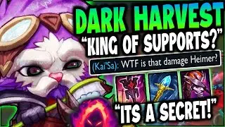 Heimerdinger Support but I use DARK HARVEST and do crazy damage in Season 11 - League of Legends
