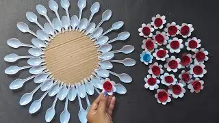 Diy plastic spoon 🥄 wall hanging craft ideas/best out of waste craft/Home Decoration ideas #diy 