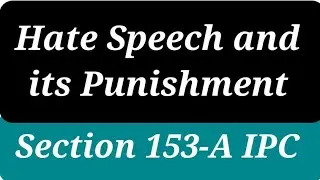 Section 153-A IPC । Hate Speech@laweasyclasses #judiciary #legalknowlege #ballb #llb