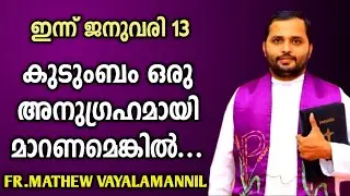 കുടുംബം ഒരു അനുഗ്രഹമായി മാറണമെങ്കിൽ|FR.MATHEW VAYALAMANNIL
