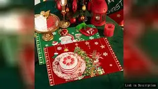 Christmas Placemat Theme Placemat Red Black Decorative Table Mat Western Meal Table Pad Christmas Di