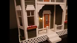 DIY Dollhouse Exterior (pt 2 - lighting and foliage)