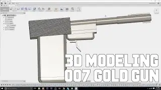Speed Art 3d Modeling James Bond 007 Gold Gun | AutoDesk 360 Fusion