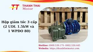 Hộp giảm tốc 3 cấp (2 UDL 1.5kW v&agrave; 1 WPDO 80) - Th&agrave;nh Th&aacute;i Motor
