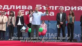 BSP and PES President Sergei Stanishev mobilise 1000's for Labour Day Demostration