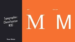 Typographie - La classification W3C