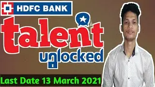 HDFC Bank Talent Unlocked Campaign ✓Online Talent দেখিয়ে যেতো ১ লক্ষ টাকা ।