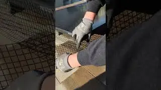 Bird Proofing Solar Panels with Black Pvc Coating wire mesh.