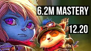 POPPY vs TEEMO (TOP) | 6.2M mastery, 2200+ games, 1/1/9 | KR Master | 12.20