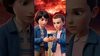Will & Eleven react to a mini Mike&hellip; what a plot twist 😱 #strangerthings #netflix #shorts