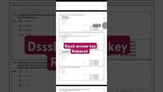 DSSSB answer key 📌#dsssb #answerkey #result #cutoff #nursing #nurse