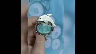 дельфин брошь и кулон с лабрадоритом #dolphin #dolphins #broches