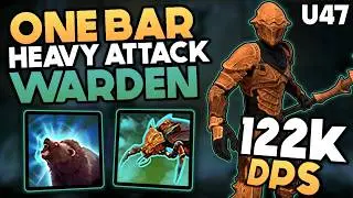 122k DPS One Bar Warden Subclass Heavy Attack Build - Best Magicka Warden Build ESO Update 47