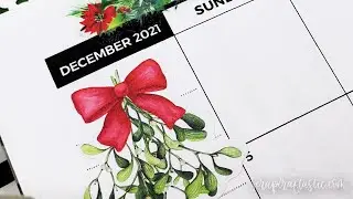 A5 Rings Monthly Calendar Setup December 2021 | Work Planner