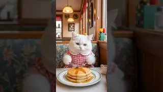 AI cat eating ASMR #satisfying #shorts #ytshorts #relaxing