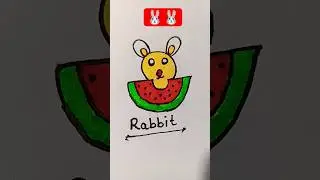 easy drawing of rabbit 🐰#viral #drawing #shorts #trending