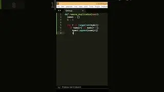 Remove Duplicates from Sorted Array  in Python #shorts #python