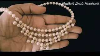 Pearl Necklace || Unique Princess Necklace || Sheethal's Beads Handmade