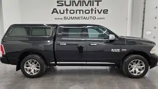 2017 RAM 1500 LIMITED CREW SHORT HEMI IN BRILLIANT BLACK 4K WALKAROUND 14387ZA SOLD!