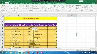 #msexcel Create the Employee Record Table MS Excel used Filter Function || Lab Activity