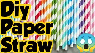 Diy Paper straw/Homemade Paper straw/How to make Paper straw at home/Paper straw making at home