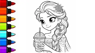 How To Draw Elsa Drawing For Kids | Panting And Coloring For Kids And Toddlers | Let's Draw Together