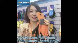 13/15G Latex Full Smooth + Palm Sandy Coated gloves