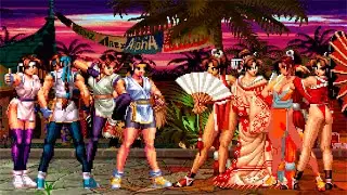 The King of Fighters (MUGEN) | Yuri Sakazaki Team vs Mai Shiranui Team