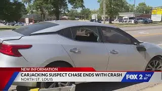 Carjacking suspect chase ends with crash