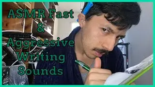 ASMR Fast & Aggressive~ Writing Sounds(pen clicking, scissors, tapping triggers)