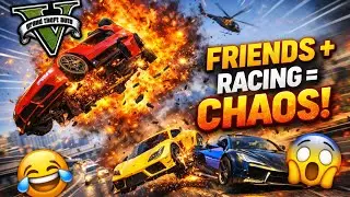 RAGE RACING IN GTA 5! 😂🚗💨 (Custom Stunt Races with Friends)