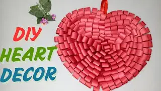 How To Make Heart Decoration With Paper/ Diy Heart Decoration For Wall Hanging craft