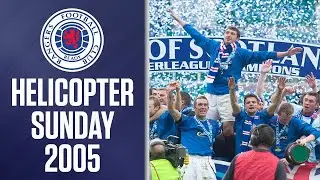 Rangers winning the spfl title 2005 (helicopter Sunday)