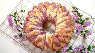 BETTER THAN BAKERY|Purple Sweet Potato Condensed MilkWreath Bread |KitchenAid| Goodcookingideas