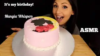 MY BIRTHDAY ASMR | EATING SAILOR MOON CAKE! MUKBANG (WHISPER) | MANGIA WHISPERS 먹방