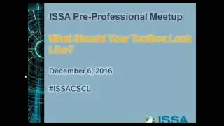 ISSA Pre Professional Meetup  What Should Your Toolbox Look Like